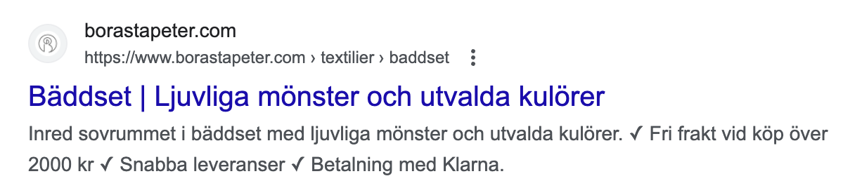 Kategori titel och meta-beskrivning