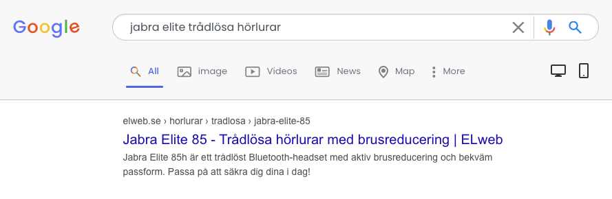 Bra titel och meta beskrivning