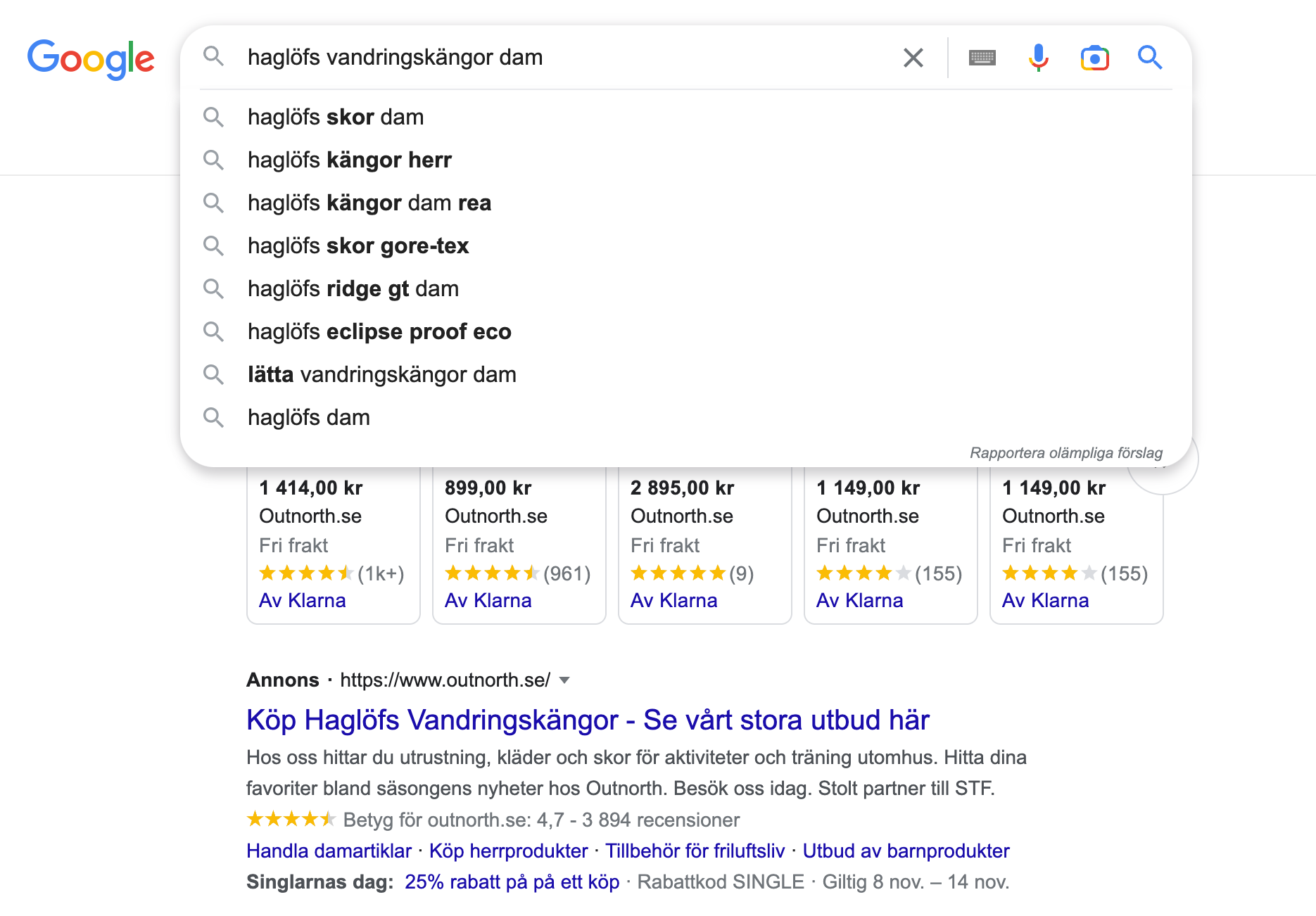 Longtailsökning haglöfs